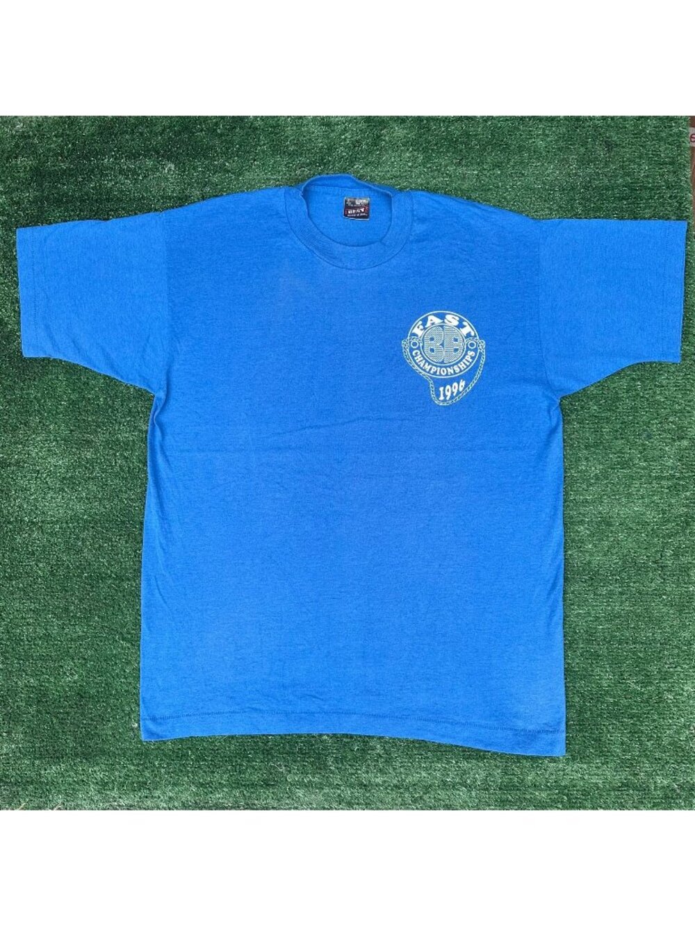 Vintage 90s Youth Swimming Championships 1996 T-Shirt Blue L Single Stitch PA